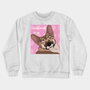 Winky doggy Crewneck Sweatshirt